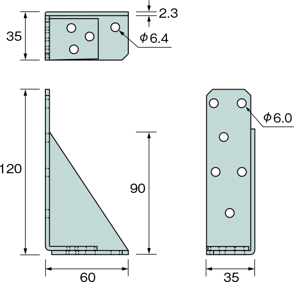 2×4用ホールダウンコーナー〈SW67〉 | 製品紹介 | 住宅資材部門 | 株式